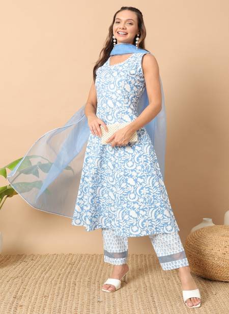 SET0135 Fiorra Cotton Raksha Bandhan Special Kurti With Bottom Dupatta Wholesale Price In Surat

