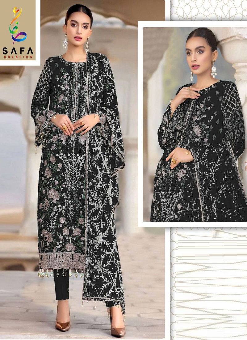 SF 1009 Semi Stitched Georgette Pakistani Suit Suppliers In India Catalog