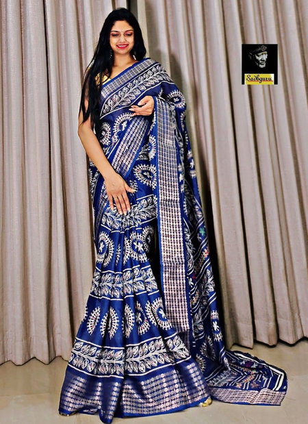 SF 630 By Shubh Kalamkari Print Dola Silk Sarees Wholesale Market In Surat
