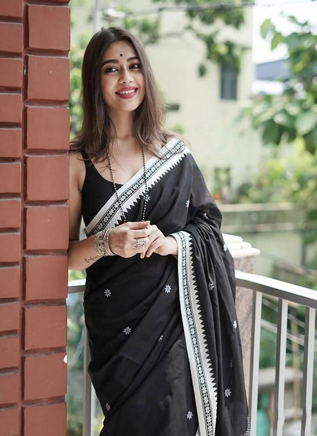SF 683 Black Colour Soft Lilan Designer Sarees Wholesale Shop In Surat