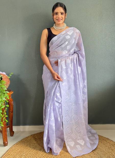 SF 690 Gucchi Silk Butta Party Wear 1 Minute Readymade Saree Suppliers In India