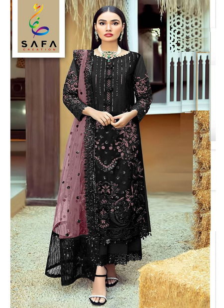 SF PK 613 By Safa Embroidery Georgette Pakistani Suits Wholesale Price In Surat Catalog