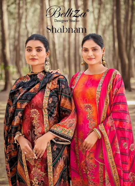 Shabnam By Belliza Viscose Embroidery Dress Material Wholesalers In India