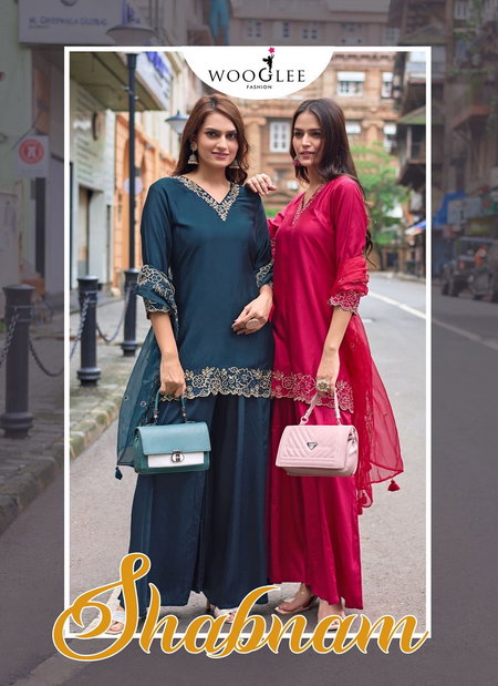Shabnam By Wooglee Gajji Silk Surat Kurti With Bottom Dupatta Wholesale Market