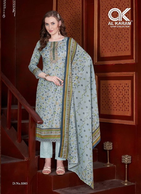 Shabnam Vol 1 By Al karam Soft Cotton Printed Dress Material Wholesale Market In Surat
