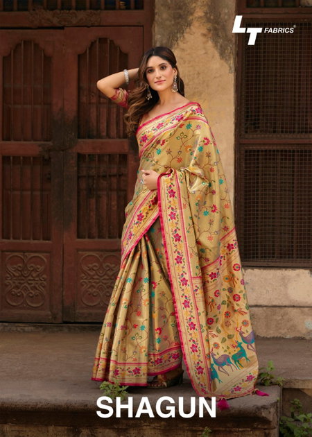 Shagun By LT Weaving Satin Embroidery Saree Wholesale Clothing Suppliers In India
