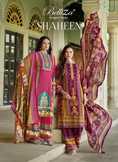 Shaheen By Belliza Viscose Rayon Digital Printed Dress Material Wholesale Shop In Surat Catalog