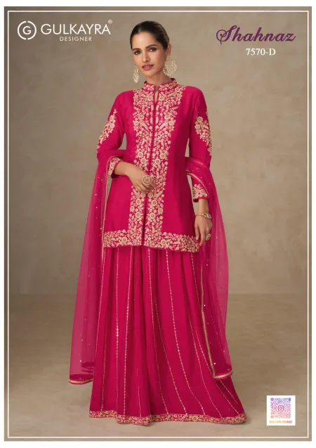 Shahnaz By Gulkayra Real Chinon Embroidery Readymade Suits