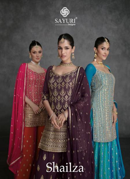 Shailza By Sayuri Designer Real Georgette Wedding Wear Readymade Suits Wholesale Suppliers In Mumbai
 Catalog