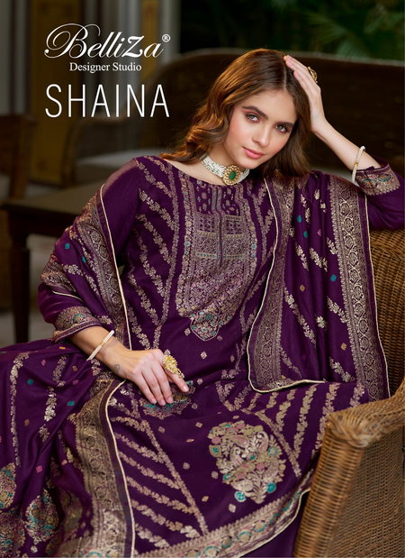 Shaina By Belliza Printed Pashmina Dress Material Wholesale Price In Surat
