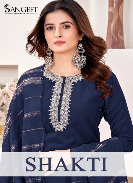 Shakti By Sangeet Roman Silk Designer Kurti With Bottom Dupatta Wholesale Price In Surat