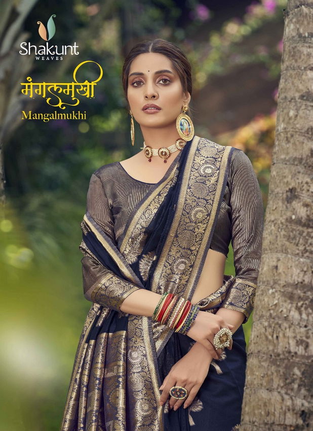 Shakunt Mangalmukhi Festive Wear Cotton Weaving Designer Saree Collection