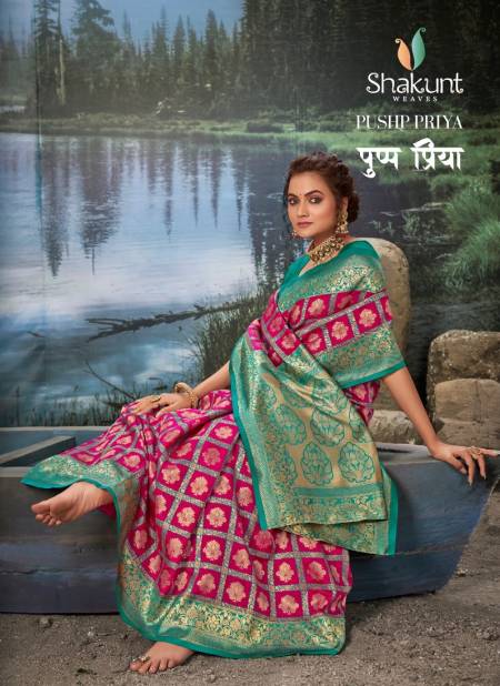 SHAKUNT PUSHP PRIYA Latest Designer Fancy Wedding Wear Pure Silk Saree Collection Catalog