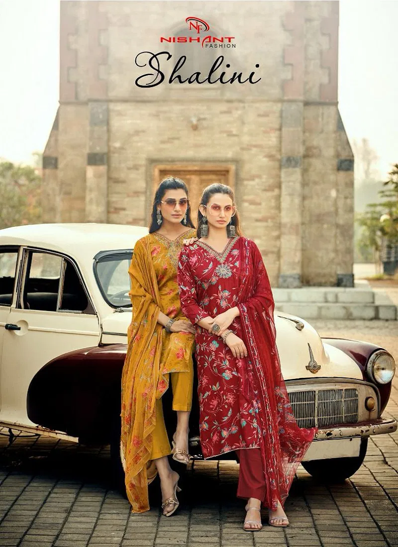 Shalini By Nishant Jam Silk Printed Designer Salwar Kameez Online Wholesale