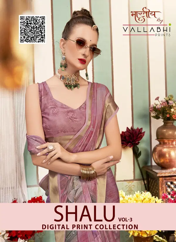 Shalu Vol 3 By Vallabhi Moss Georgette Sarees Wholesale Price In Surat