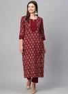 Shamal Printed Cotton Blend Kurti With Bottom Catalog