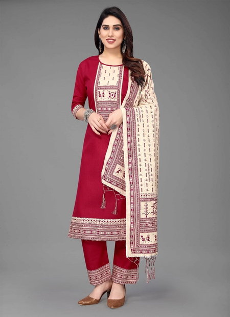 Shamal Printed Magic Cotton Kurti With Bottom Dupatta Wholesale Market In Surat
