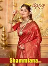 Shammiana Vol 1 By Saroj 1001 To 1006 Soft Silk Designer Saree Wholesale Price in Surat

