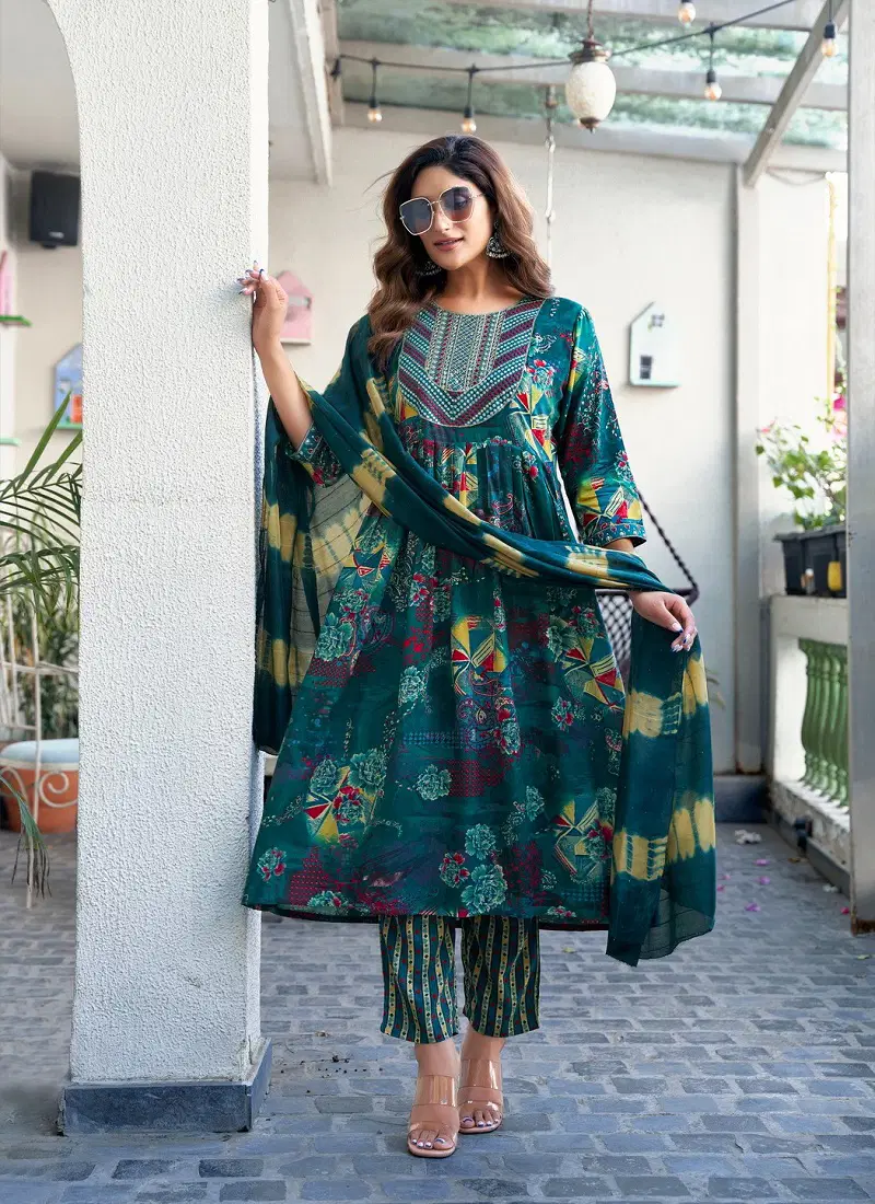 Shanaya Vol 7 By Mystic 9 Rayon Printed Kurti With Bottom Dupatta Orders In India Catalog