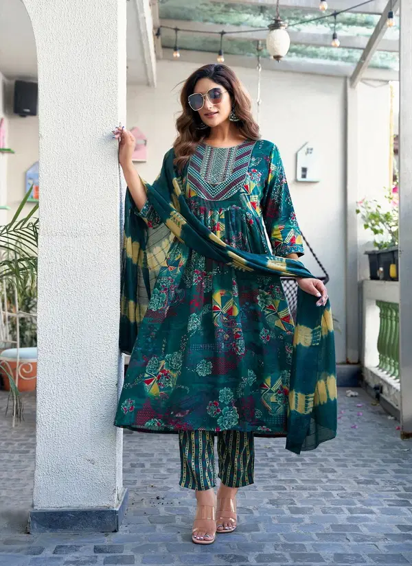 Shanaya Vol 7 By Mystic 9 Rayon Printed Kurti With Bottom Dupatta Orders In India