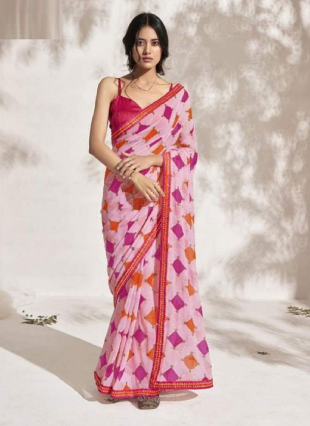 Shangrila Aishwarya Fancy Ethnic Wear Georgette Printed Designer Saree Collection