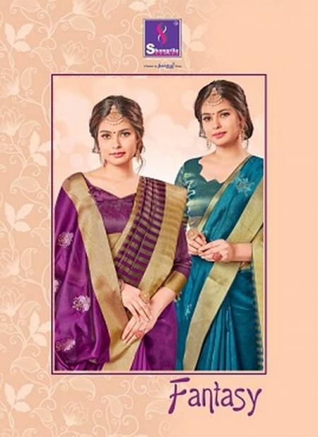 Shangrila Fantasy New Collection Of Designer Paerty Wear Wedding Casual Wear Fancy Look Silk Saree With Kalakari Work