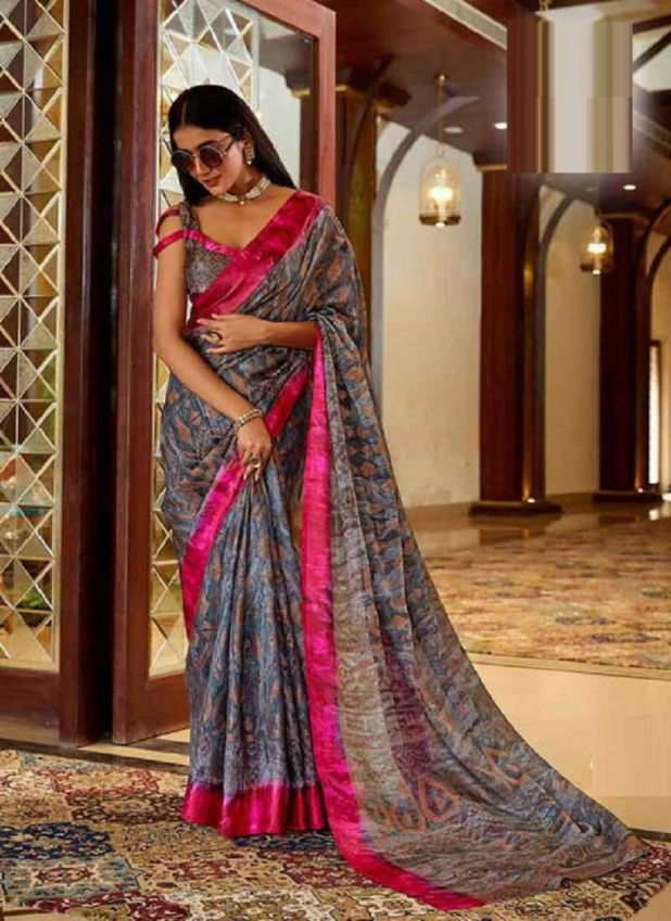 Shangrila Kashish Brasso 7 Fancy Party Wear Printed Designer Saree Collection