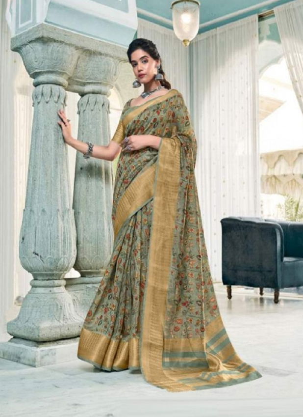 Shangrila Niharika Digital 2 Fancy Wear Soft Linen Digital Pure Print Saree Collection