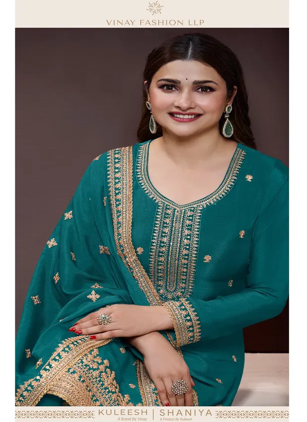 Shaniya By Vinay Kuleesh Chinon Designer Salwar Suit Exporters In India