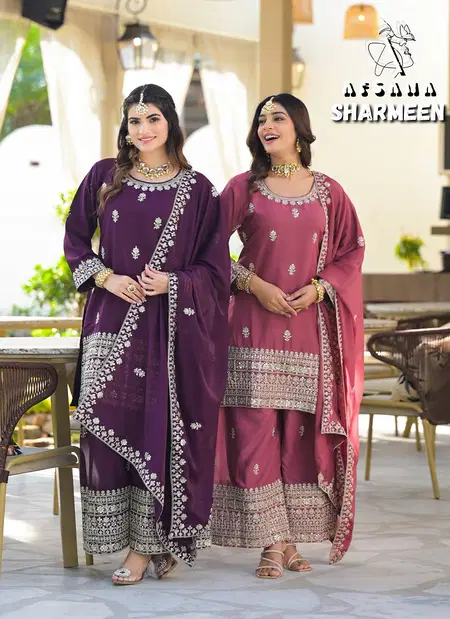 Sharmeen 2 By Afsana Star Simmer Georgette Readymade Suits Wholesale Market