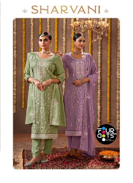 Sharvani By Fourdots Chinon Lakhanavi Surat Designer Salwar Suits Wholesale Market
