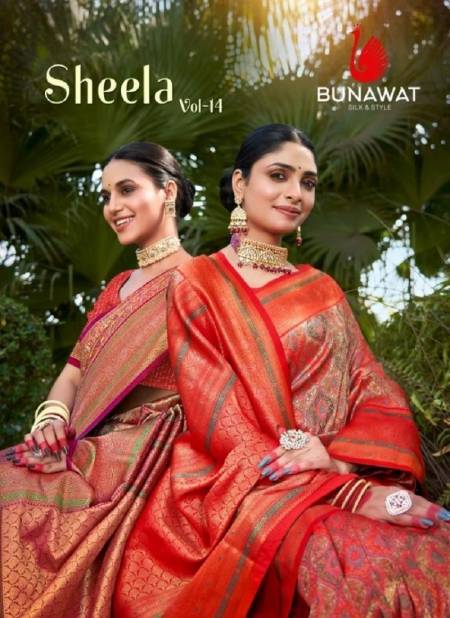 Sheela Vol 14 By Bunawat Banarasi Silk Wedding Sarees Wholesale Market In Surat With Price
 Catalog