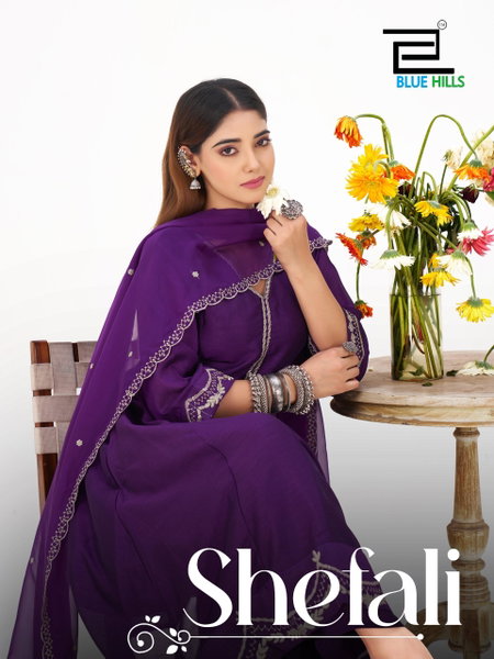 Shefali By Blue Hills Vichitra Silk Kurti With Bottom Dupatta Wholesalers In Surat