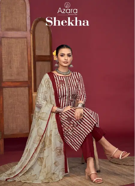 Shekha By Radhika Azara Lawn Embroidery Printed Dress Material Wholesale Online
 Catalog