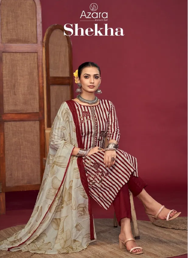 Shekha By Radhika Azara Lawn Embroidery Printed Dress Material Wholesale Online
