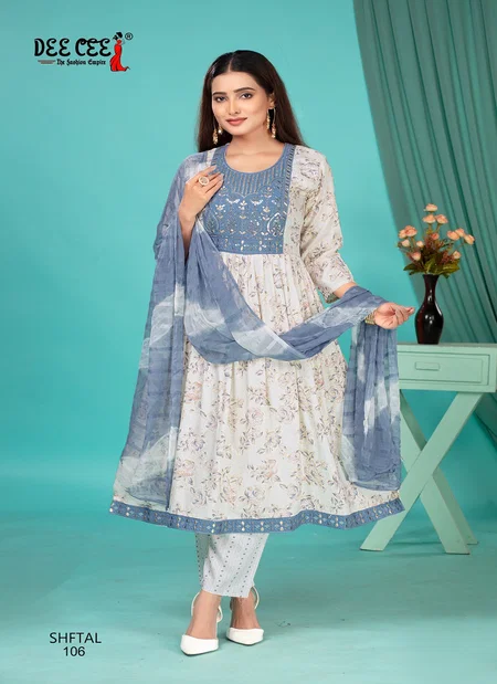 Shftal By Deecee Rayon Printed Kurti With Bottom Dupatta Suppliers In India
