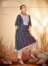 Shichi Kaya Kaftan Festive Wear Masleen Printed Kurti With Bottom Collection
