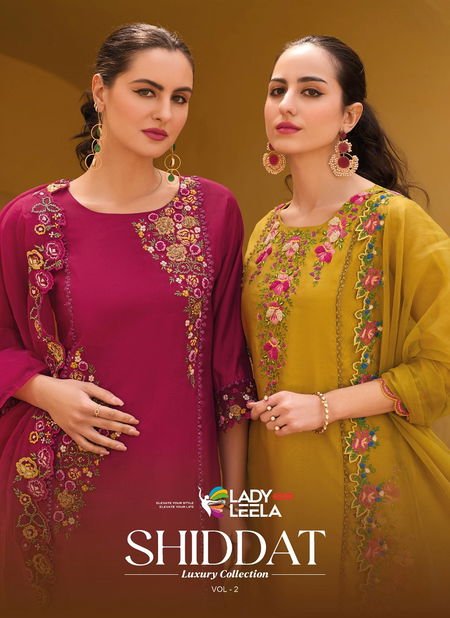 Shiddat 2 By Lady Leela Heavy Embroidered Kurti With Bottom Dupatta Wholesale Market In Surat
 Catalog