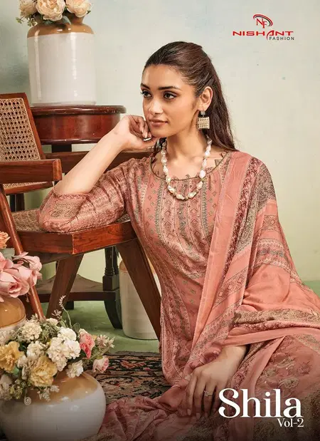 Shila Vol 2 By Nishant Pashmina Wholesale Dress Material Suppliers In Mumbai
