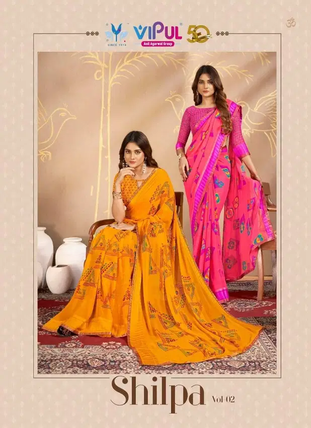 Shilpa Vol 2 By Vipul Georgette Daily Wear Sarees Orders In India