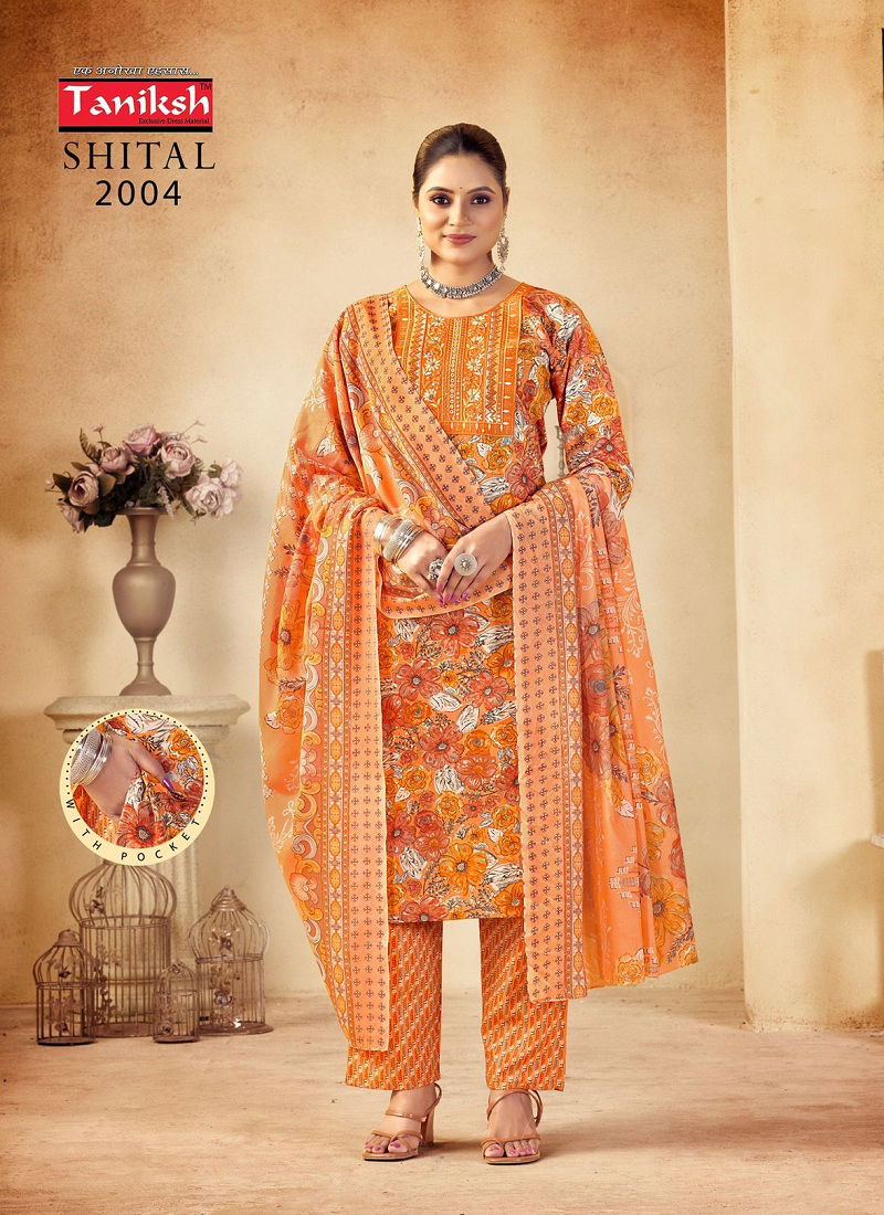 Shital Vol 2 By Taniksh Cotton Printed Kurti With Bottom Dupatta Online Wholesale Catalog