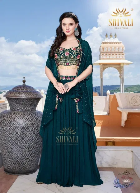 Shivali 1003 Georgette Designer Indo Western Catalog Catalog