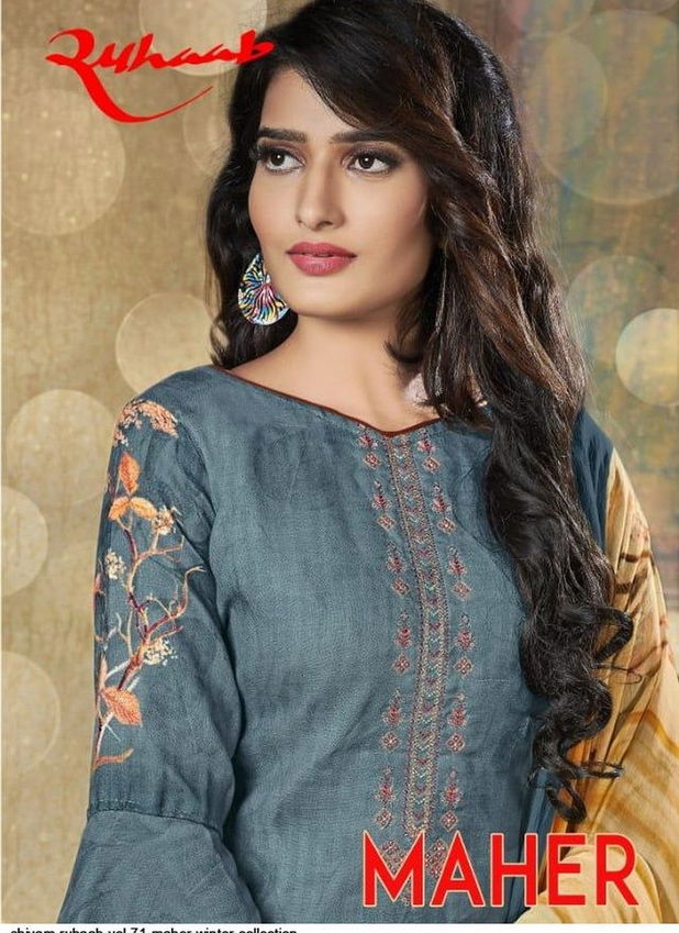 Shivam Export Ruhaab Vol 71 Special Winter Pashmina Fancy Embroidery Work Designer Party Wear Salwar Suit Collections