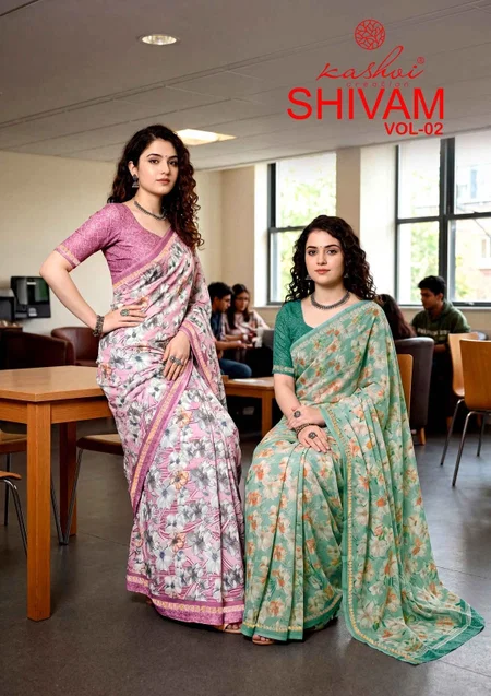Shivam Vol 2 By Kashvi Dull Moss Viscose Border Saree
