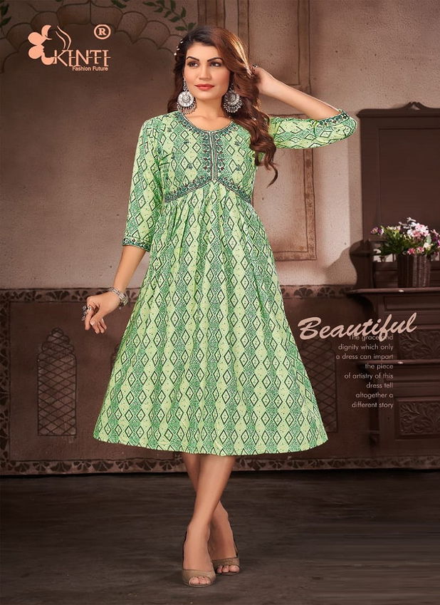 Shivani By Kinti Printed Embroidery Kurtis Wholesale Price In Surat
