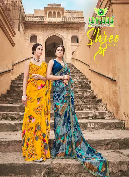 Shree Vol 11 By Sanskar Heavy Weightless With Fancy Border Sarees Online Wholesale