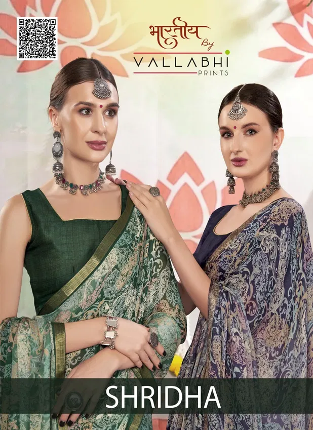 Shridha By Vallabhi Chiffon Printed Sarees Wholesale Price In Surat