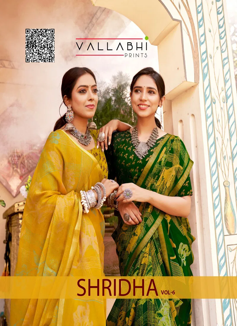 Shridha Vol 6 By Vallabhi Georgette Printed Sarees Wholesale In India