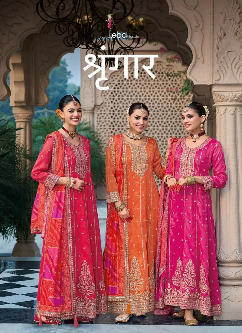 Shringar By Eba Simar Embroidery Readymade Suits Wholesale In India Catalog