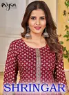 Shringar By Nysa Foil Print Long Anarkali Kurtis Catalog